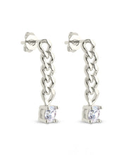 Load image into Gallery viewer, Phoebe CZ Chain Link Drop Stud Earrings