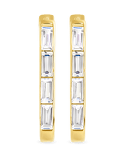 Load image into Gallery viewer, Roxanne CZ Micro Hoop Earrings