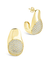 Load image into Gallery viewer, Wesley CZ Statement Huggie Hoop Earrings