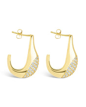 Load image into Gallery viewer, Wesley CZ Statement Huggie Hoop Earrings