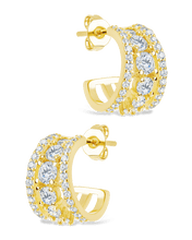 Load image into Gallery viewer, Yasmina CZ Hoop Earrings