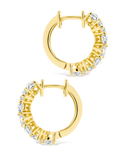 Load image into Gallery viewer, Carina Pear Cut CZ Hoops