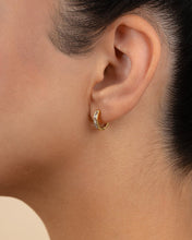 Load image into Gallery viewer, Anwen Emerald Cut CZ Hoops