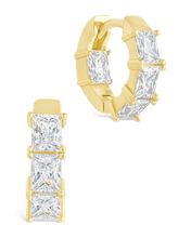 Load image into Gallery viewer, Cosima Baguette CZ Hoops