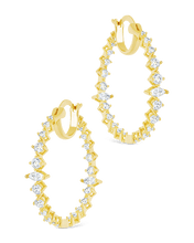 Load image into Gallery viewer, Aaliyah CZ Hoop Earrings