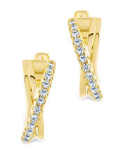 Load image into Gallery viewer, Juliana CZ Hoop Earrings