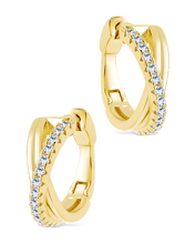Load image into Gallery viewer, Juliana CZ Hoop Earrings