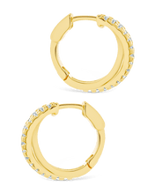 Load image into Gallery viewer, Juliana CZ Hoop Earrings