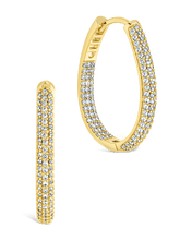 Load image into Gallery viewer, Melba Pave CZ Hoops