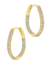Load image into Gallery viewer, Melba Pave CZ Hoops