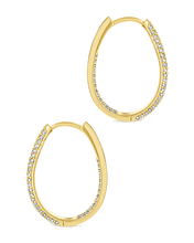 Load image into Gallery viewer, Melba Pave CZ Hoops