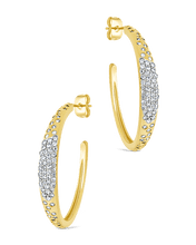 Load image into Gallery viewer, Cherise Pave CZ Hoop Earring