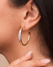 Load image into Gallery viewer, Cherise Pave CZ Hoop Earring