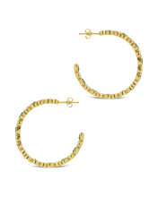 Load image into Gallery viewer, Bezel Set Mixed CZ Hoops