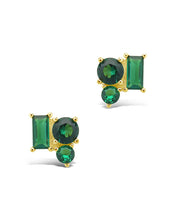 Load image into Gallery viewer, Sterling Silver CZ Cluster Studs