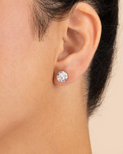 Load image into Gallery viewer, Sterling Silver 8mm CZ Stud Earrings