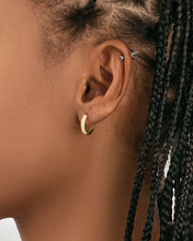Load image into Gallery viewer, Sterling Silver Pave CZ Infinity Hoop Earrings