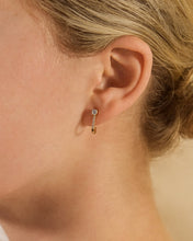 Load image into Gallery viewer, Sterling Silver CZ Suspender Stud Earrings