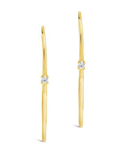 Load image into Gallery viewer, Sterling Silver CZ Studded Threader Earrings