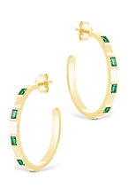 Load image into Gallery viewer, Sterling Silver Asher Flat Polished Hoops