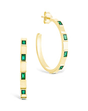 Load image into Gallery viewer, Sterling Silver Asher Flat Polished Hoops