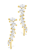 Load image into Gallery viewer, Sterling Silver Skye CZ Threader Crawler Earrings
