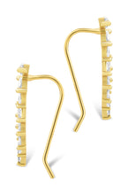 Load image into Gallery viewer, Sterling Silver Skye CZ Threader Crawler Earrings