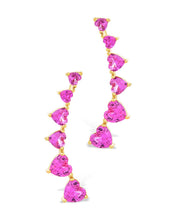 Load image into Gallery viewer, Sterling Silver Jillian CZ Heart Crawler Studs
