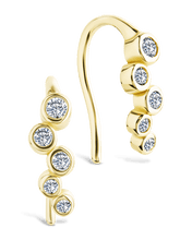 Load image into Gallery viewer, Sterling Silver Talia CZ Bezel Crawler Earrings