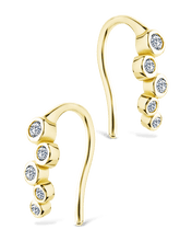 Load image into Gallery viewer, Sterling Silver Talia CZ Bezel Crawler Earrings