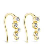 Load image into Gallery viewer, Sterling Silver Talia CZ Bezel Crawler Earrings