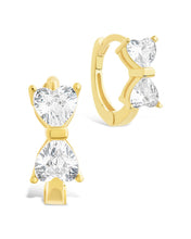 Load image into Gallery viewer, Sterling Silver Ravenna CZ Micro Hoop Earrings