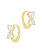 Load image into Gallery viewer, Sterling Silver Ravenna CZ Micro Hoop Earrings