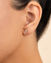 Load image into Gallery viewer, Sterling Silver Marquise Cut Prong Set Stud Earrings