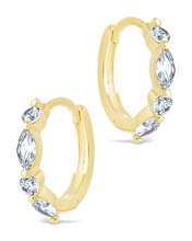 Load image into Gallery viewer, Sterling Silver Kensington Micro Hoops