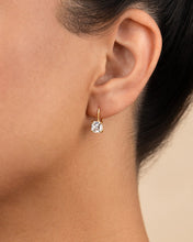 Load image into Gallery viewer, Sterling Silver Princess Cut French Clip Earrings