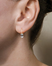 Load image into Gallery viewer, Sterling Silver Emerald Cut French Clip Earrings