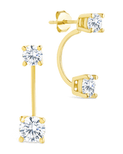 Load image into Gallery viewer, Sterling Silver Brilliant Cut Duo Jackets