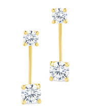 Load image into Gallery viewer, Sterling Silver Brilliant Cut Duo Jackets