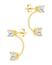 Load image into Gallery viewer, Sterling Silver Brilliant Cut Duo Jackets