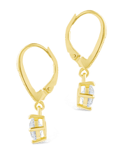 Load image into Gallery viewer, Sterling Silver Matilda Brilliant Cut CZ French Clip Earrings