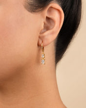 Load image into Gallery viewer, Sterling Silver Eulalia Emerald Cut CZ French Clip Earrings