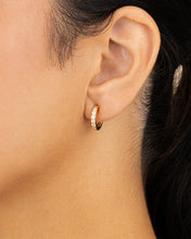 Load image into Gallery viewer, Sterling Silver Eleri CZ Tube Hoops