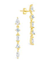 Load image into Gallery viewer, Sterling Silver Jacinda CZ Dangle Earrings