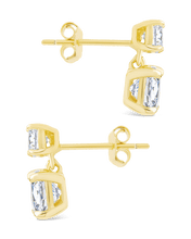 Load image into Gallery viewer, Sterling Silver Galatea Brilliant Cut CZ Studs