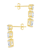 Load image into Gallery viewer, Sterling Silver Opaline Brilliant Cut CZ Studs