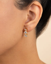 Load image into Gallery viewer, Sterling Silver Opaline Brilliant Cut CZ Studs
