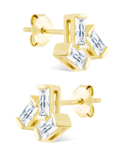 Load image into Gallery viewer, Sterling Silver Macy CZ Studs