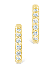 Load image into Gallery viewer, Sterling Silver Constance CZ Studded Statement Hoops