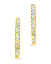 Load image into Gallery viewer, Sterling Silver Lilia CZ Infinity Hoops